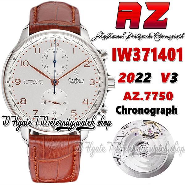 azf v3 zf371401 a7750 automatic chronograph mens watch white dial number markers stainless case brown leather strap 2022 super edition satch, Slivery;brown
azf v3 zf371401 a7750 automatic chronograph mens watch white dial number markers stainless case brown leather strap 2022 super edition satch, Slivery;brown
