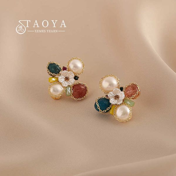 crystal stone pearl flower stud earrings bohemian style colorful elegant temperament for women ear accessories fashion jewelry, Golden;silver
crystal stone pearl flower stud earrings bohemian style colorful elegant temperament for women ear accessories fashion jewelry, Golden;silver