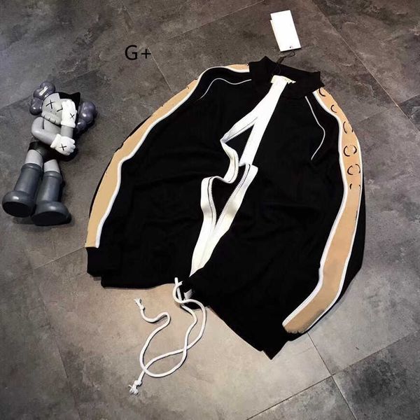 women's hoodies & sweatshirts spring and autumn contrast ribbon jacquard couple casual loose sporty coat matching, Black
women's hoodies & sweatshirts spring and autumn contrast ribbon jacquard couple casual loose sporty coat matching, Black