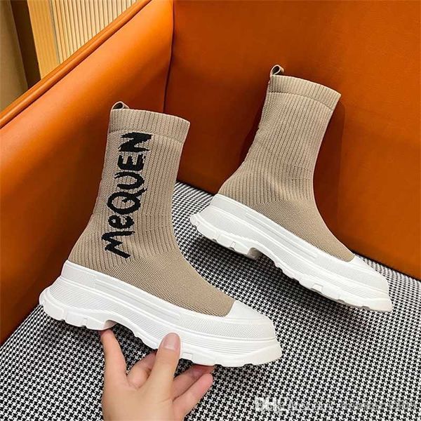 women designer socks boots spring and autumn 2022 thick bottom fly woven breathable elastic stockings booties, Black
women designer socks boots spring and autumn 2022 thick bottom fly woven breathable elastic stockings booties, Black