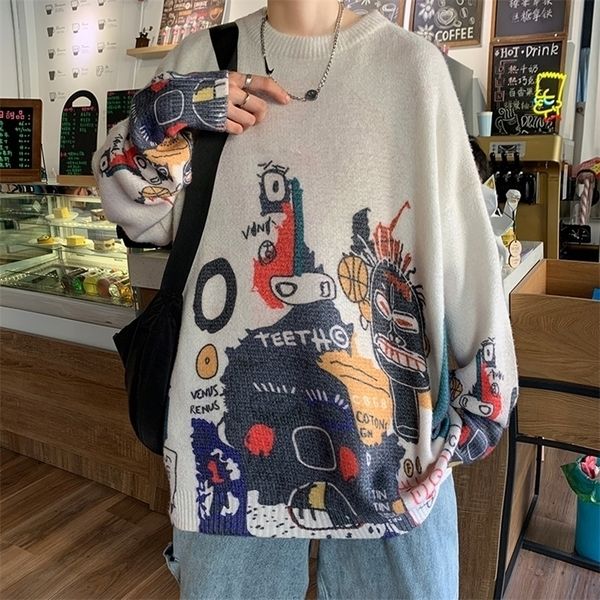men's sweaters graffiti round neck long sleeve sweater men's spring and autumn brand versatile lazy style youth leisure ruffian 22, White;black
men's sweaters graffiti round neck long sleeve sweater men's spring and autumn brand versatile lazy style youth leisure ruffian 22, White;black