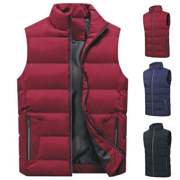 men s vests warm sleeveless jackets male men s casual vest solid color stand up collar warm jacket fashion cotton 220926, Black;white
men s vests warm sleeveless jackets male men s casual vest solid color stand up collar warm jacket fashion cotton 220926, Black;white