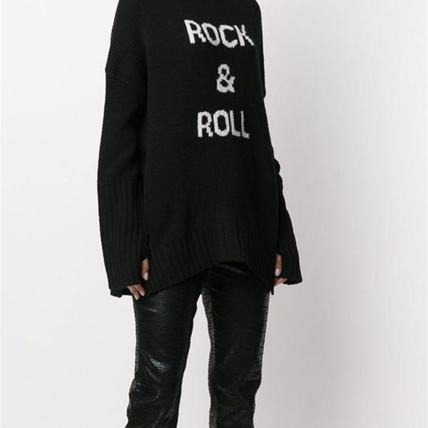 womens sweaters autumn winter solid color turtleneck letter printing women midlength loose pullover sweater 220923, White;black
womens sweaters autumn winter solid color turtleneck letter printing women midlength loose pullover sweater 220923, White;black