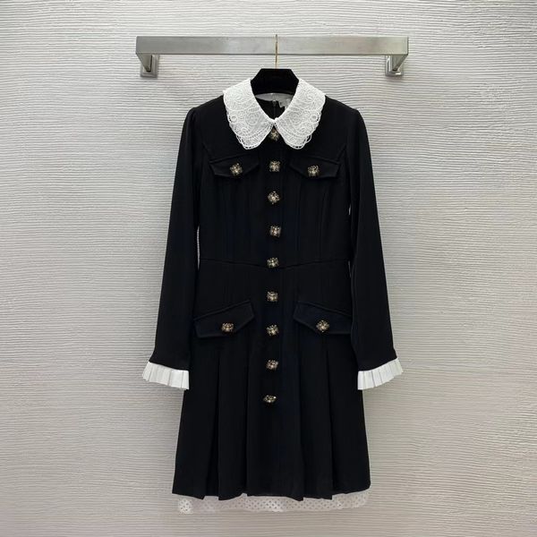 street style dresses 2022 new autumn winter lapel neck long sleeve fashion milan runway dress designer brand same style women's 0927-02, Black;pink
street style dresses 2022 new autumn winter lapel neck long sleeve fashion milan runway dress designer brand same style women's 0927-02, Black;pink