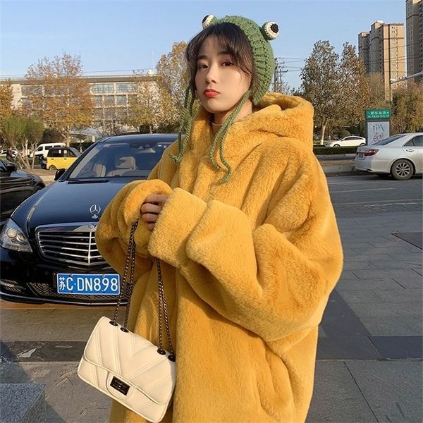 womens fur faux women fake coat winter jacket oversize female loose cashmere wool blends streetwear hooded outerwear overcoat g19 220927, Black
womens fur faux women fake coat winter jacket oversize female loose cashmere wool blends streetwear hooded outerwear overcoat g19 220927, Black