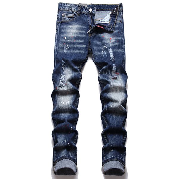 slim fit stretch blue men's jeans autumn ripped paint inkjet pants casual cotton denim streetwear spring skinny pantalones
slim fit stretch blue men's jeans autumn ripped paint inkjet pants casual cotton denim streetwear spring skinny pantalones