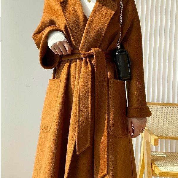 womens wool blends winter water ripple cashmere coat womens bathrobe midlength woolen labbro 100% doublesided women 220927, Black
womens wool blends winter water ripple cashmere coat womens bathrobe midlength woolen labbro 100% doublesided women 220927, Black