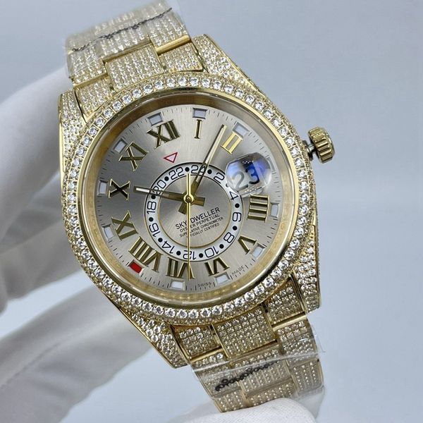 watches mechanical watches luxury fashion business mens watch sky 326934 ice out diamond watch sapphire glass 42mm roman numerals grey dial, Silver
watches mechanical watches luxury fashion business mens watch sky 326934 ice out diamond watch sapphire glass 42mm roman numerals grey dial, Silver