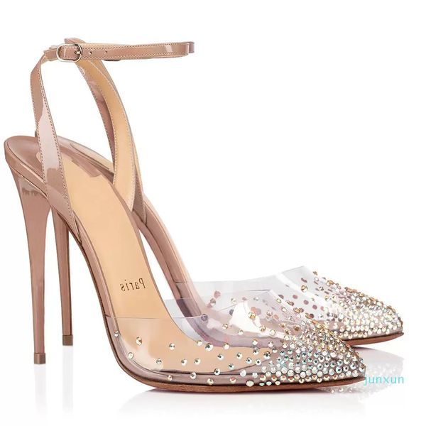 women's dress shoes pumps bridal heels spikaqueen sandals pvc rhinestone closure pointed toe party, Black
women's dress shoes pumps bridal heels spikaqueen sandals pvc rhinestone closure pointed toe party, Black