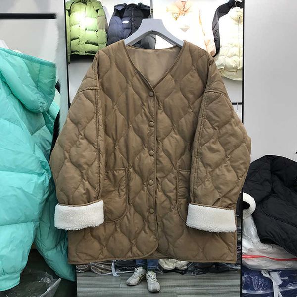 women's down & parkas winter light down jacket women's medium long version loose round neck cashmere white duck trend, Black
women's down & parkas winter light down jacket women's medium long version loose round neck cashmere white duck trend, Black