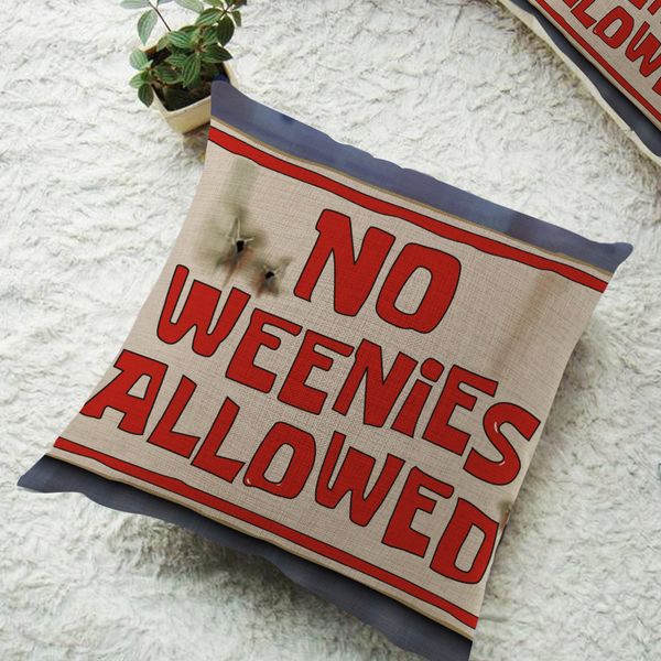 no weenies allowed flag throwpillow cover 45x45cm personalized cushion pillowcase for decorative couch cushion pillow
no weenies allowed flag throwpillow cover 45x45cm personalized cushion pillowcase for decorative couch cushion pillow