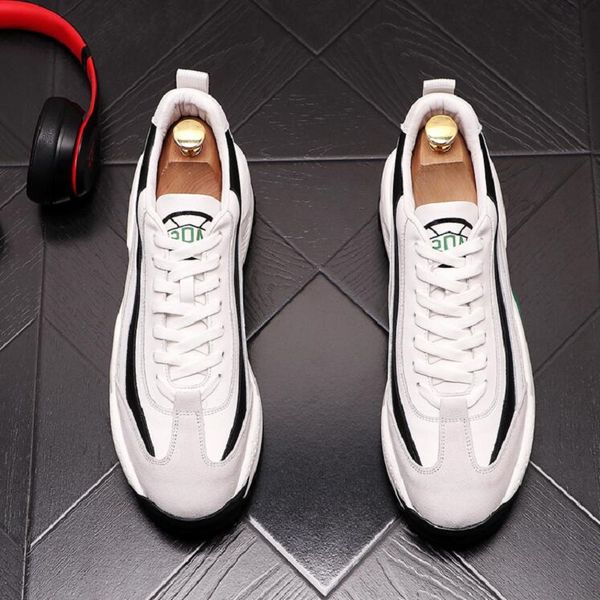 new designer white platform sports shoes cowhide running shoes youth boy gym teenagers 1h3, Black
new designer white platform sports shoes cowhide running shoes youth boy gym teenagers 1h3, Black