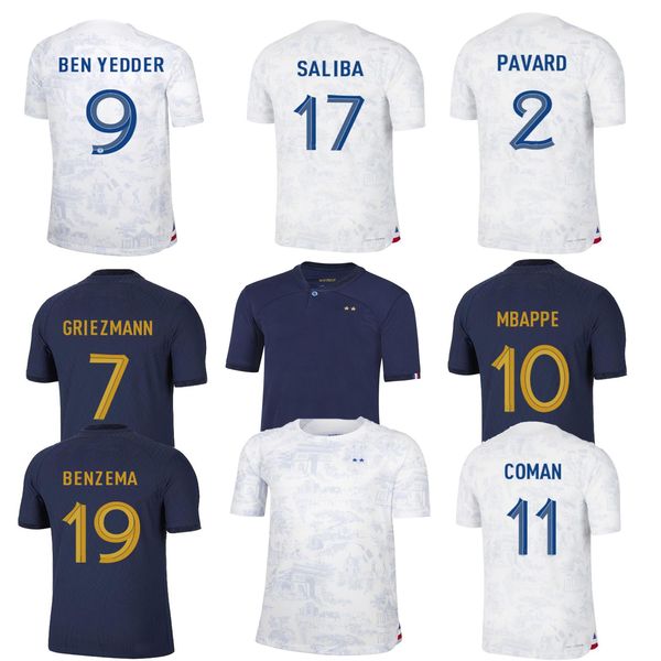 2022 world cup benzema mbappe soccer jersey griezmann kante pogba maillots de football shirt home away giroud matuidi varane pavard 22 23 na, Black;yellow
2022 world cup benzema mbappe soccer jersey griezmann kante pogba maillots de football shirt home away giroud matuidi varane pavard 22 23 na, Black;yellow