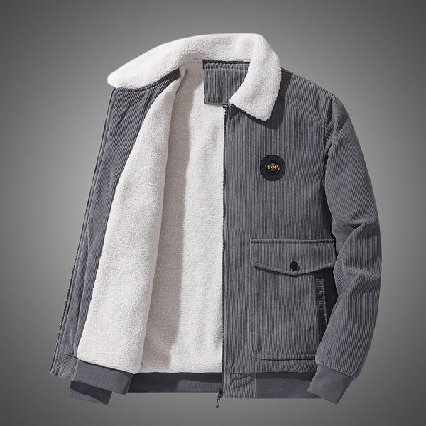 men's down parkas winter thicken corduroy jackets men fur collar fleece coat casual solid color military jacket thermal overcoat 220927, Black
men's down parkas winter thicken corduroy jackets men fur collar fleece coat casual solid color military jacket thermal overcoat 220927, Black