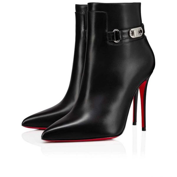 22s pop bottines woman reds sole ankle boots so-kates lock booty short cut boots leather suede pointy toe 100mm heeled winter luxury designe, Black
22s pop bottines woman reds sole ankle boots so-kates lock booty short cut boots leather suede pointy toe 100mm heeled winter luxury designe, Black