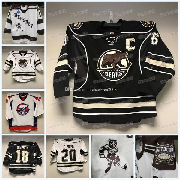 college wear custom hershey bears hockey jersey ahl tobias geisser dylan mcilrath drake rymsha michal kempny lucas johansen kody clark ryan, Black
college wear custom hershey bears hockey jersey ahl tobias geisser dylan mcilrath drake rymsha michal kempny lucas johansen kody clark ryan, Black