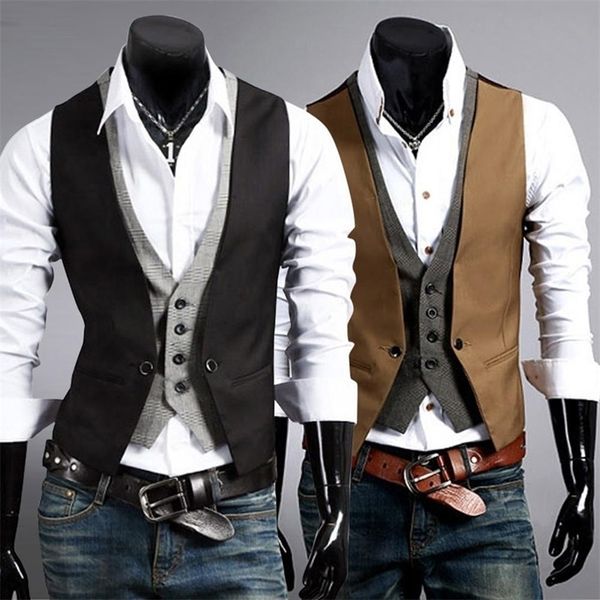 mens vests men formal waistcoat vest business solid color single button vest gilet fake twopieces v neck casual slim chalecos para hombre 22, Black;white
mens vests men formal waistcoat vest business solid color single button vest gilet fake twopieces v neck casual slim chalecos para hombre 22, Black;white