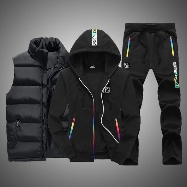 men s tracksuits clothing sets 3 pieces vest hoodie set fleece zipper casual sport sweatpant tracksuit outfit sweat suit winter 220926, Gray
men s tracksuits clothing sets 3 pieces vest hoodie set fleece zipper casual sport sweatpant tracksuit outfit sweat suit winter 220926, Gray