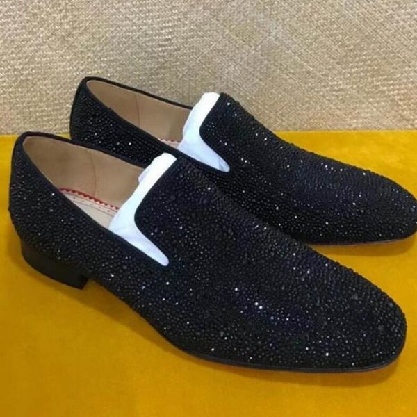 luxury brand red bottom shoes bling black rhinestone loafers suede leather oxfords man wedding party shoes flats casual gentlemen dress shoe
luxury brand red bottom shoes bling black rhinestone loafers suede leather oxfords man wedding party shoes flats casual gentlemen dress shoe