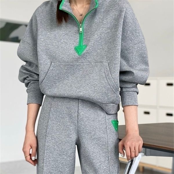 women's two piece pants 80%cotton autumn small lapel allmatch suit women's casual lazy trend ins loose half zipper sweater women 2, White
women's two piece pants 80%cotton autumn small lapel allmatch suit women's casual lazy trend ins loose half zipper sweater women 2, White