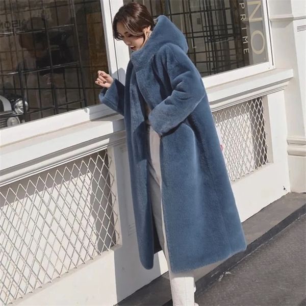 womens jackets women winter faux fur coat hooded long fur coats thick warm female plush loose overcoat 220926, Black;brown
womens jackets women winter faux fur coat hooded long fur coats thick warm female plush loose overcoat 220926, Black;brown