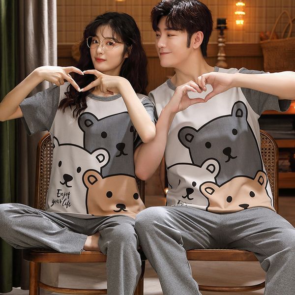 men's sleepwear summer couples pajamas set women men spring pyjamas sleepwear cartoon dinosaur korean lovers homewear cotton short slee, Black;brown
men's sleepwear summer couples pajamas set women men spring pyjamas sleepwear cartoon dinosaur korean lovers homewear cotton short slee, Black;brown
