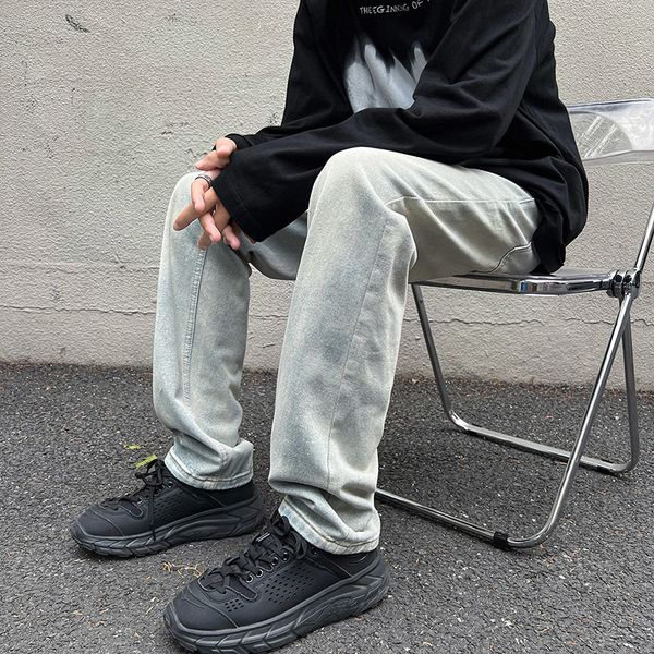 men's jeans autumn korean fashion retro blue baggy streetwear straight loose pants neutral clothes basic denim trousers 220927
men's jeans autumn korean fashion retro blue baggy streetwear straight loose pants neutral clothes basic denim trousers 220927