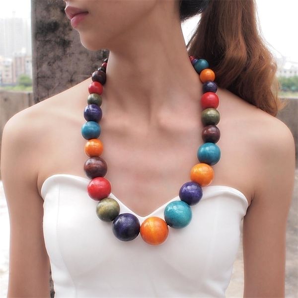 pendant necklaces manilai fashion bohemia colorful unique wood beads exaggerated for women statement jewelry accessories 220924, Silver
pendant necklaces manilai fashion bohemia colorful unique wood beads exaggerated for women statement jewelry accessories 220924, Silver