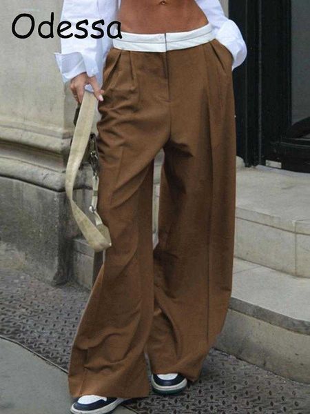 women's pants capris odessa grey office women long pants 2022 fashion loose full length ladies wide trousers casual low waist woven jog, Black;white
women's pants capris odessa grey office women long pants 2022 fashion loose full length ladies wide trousers casual low waist woven jog, Black;white