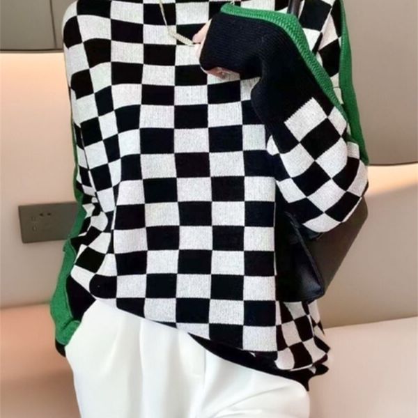 womens sweaters winter turtleneck sweater warm pullover elegant loose casual retro contrast color sweater 220923, White;black
womens sweaters winter turtleneck sweater warm pullover elegant loose casual retro contrast color sweater 220923, White;black