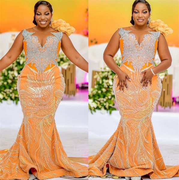 2022 arabic aso ebi mermaid orange prom dresses beaded crystals lace evening formal party second reception birthday engagement gowns dress z, Black
2022 arabic aso ebi mermaid orange prom dresses beaded crystals lace evening formal party second reception birthday engagement gowns dress z, Black