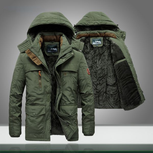 winter parka jackets men casual warm thicken windproof military overcoat mens hooded outwear velvet jackets multi-pocket solid, Black
winter parka jackets men casual warm thicken windproof military overcoat mens hooded outwear velvet jackets multi-pocket solid, Black