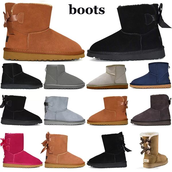 women winter booties designer boots girl classic snow boot ankle short bow mini fur black chestnut pink bowtie womens shoes size 5-10 luxury
women winter booties designer boots girl classic snow boot ankle short bow mini fur black chestnut pink bowtie womens shoes size 5-10 luxury