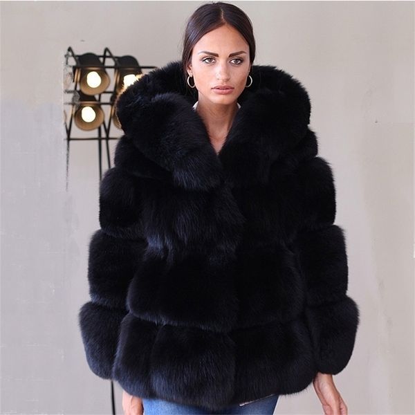 womens fur faux hjqjljls winter women elegant black coat hooded female thick warm fluffy artificial jacket 220926
womens fur faux hjqjljls winter women elegant black coat hooded female thick warm fluffy artificial jacket 220926