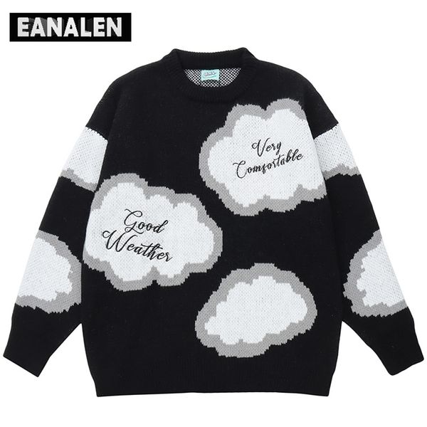 men's sweaters harajuku vintage blue sky white cloud knitted oversized thick jumper grandpa ugly women's 220926, White;black
men's sweaters harajuku vintage blue sky white cloud knitted oversized thick jumper grandpa ugly women's 220926, White;black