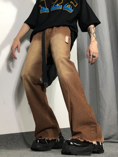 men's jeans houzhou distressed bootcut ripped pants for vintage denim trousers male hole japanese streetwear hip hop 220927, Blue
men's jeans houzhou distressed bootcut ripped pants for vintage denim trousers male hole japanese streetwear hip hop 220927, Blue