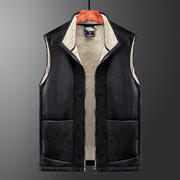 men s vests jacket autumn winter casual sleeveless warm fleece s thick 220926, Black;white
men s vests jacket autumn winter casual sleeveless warm fleece s thick 220926, Black;white
