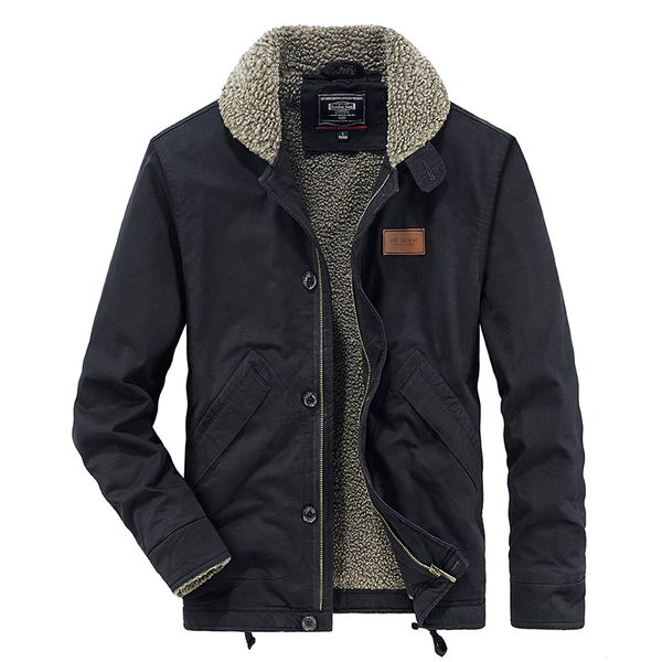 new fleece mens cargo cotton jacket thicken liner casual parka coat male warm solid color outerwear fur collar coatovers, Black;brown
new fleece mens cargo cotton jacket thicken liner casual parka coat male warm solid color outerwear fur collar coatovers, Black;brown