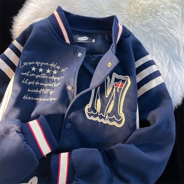womens jackets blue embroidery casual loose women jacket streetwear jacket y2k hooded female coat autumn winter basketball style sport coat, Black;brown 
womens jackets blue embroidery casual loose women jacket streetwear jacket y2k hooded female coat autumn winter basketball style sport coat, Black;brown