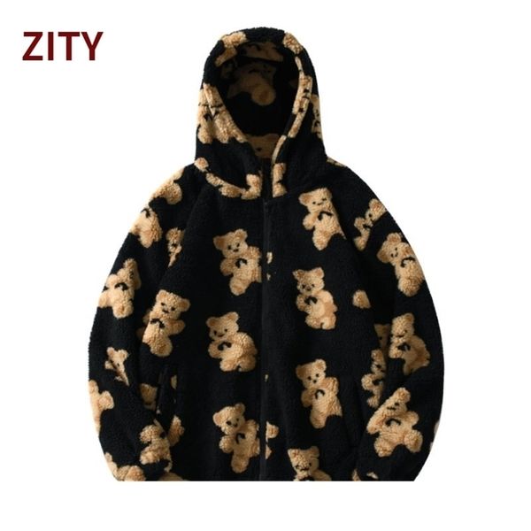 women's hoodies sweatshirts zity cartoon bear fleece hooded jackets women casual hoodie female zip up sweatshirt teddy coat warm hoodie, Black
women's hoodies sweatshirts zity cartoon bear fleece hooded jackets women casual hoodie female zip up sweatshirt teddy coat warm hoodie, Black