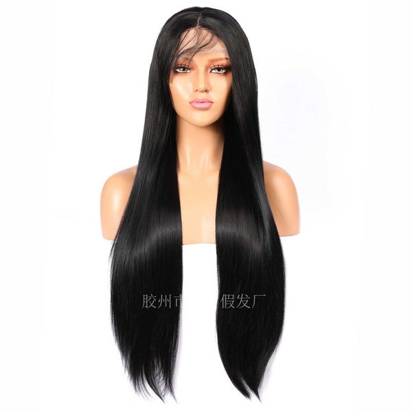 synthetic wigs wig women's wig long straight hair front lace chemical fiber headgear t s 220927, Black
synthetic wigs wig women's wig long straight hair front lace chemical fiber headgear t s 220927, Black
