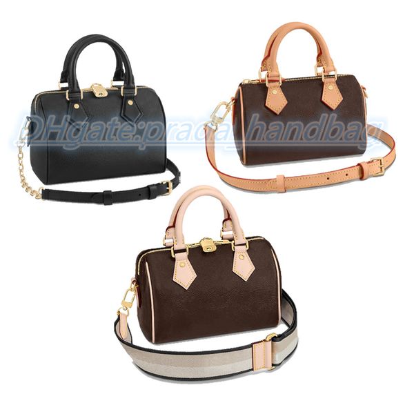 m81085 speedy nano 20 25 duffel bag m46234 leather shoulder clutch pochette purses handbag luxury designer travel women's men luggage h