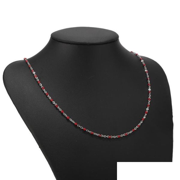 chains chains 1pcs minimalist stainless steel choker necklace thin enamel red/black/white/blue/rainbow bead ball for women jewelshops dhumu, Silver
chains chains 1pcs minimalist stainless steel choker necklace thin enamel red/black/white/blue/rainbow bead ball for women jewelshops dhumu, Silver