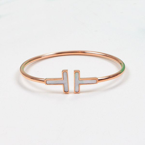 fashion jewelry lady women silver bangle for men titanium steel t letter double open bracelet 3 color luxury designer bracelets rose gold wi, Black
fashion jewelry lady women silver bangle for men titanium steel t letter double open bracelet 3 color luxury designer bracelets rose gold wi, Black