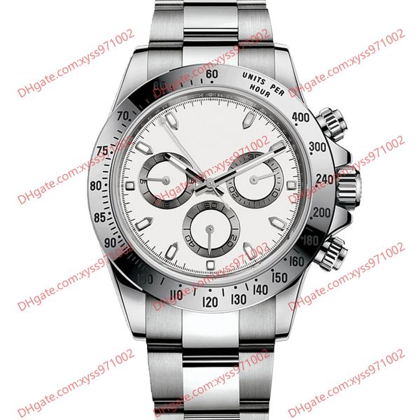 highquality men's watch 40mm white dial asia 2813 automatic mechanical watch 116520 no chronograph silver stainless steel strap foldove, Slivery;brown
highquality men's watch 40mm white dial asia 2813 automatic mechanical watch 116520 no chronograph silver stainless steel strap foldove, Slivery;brown