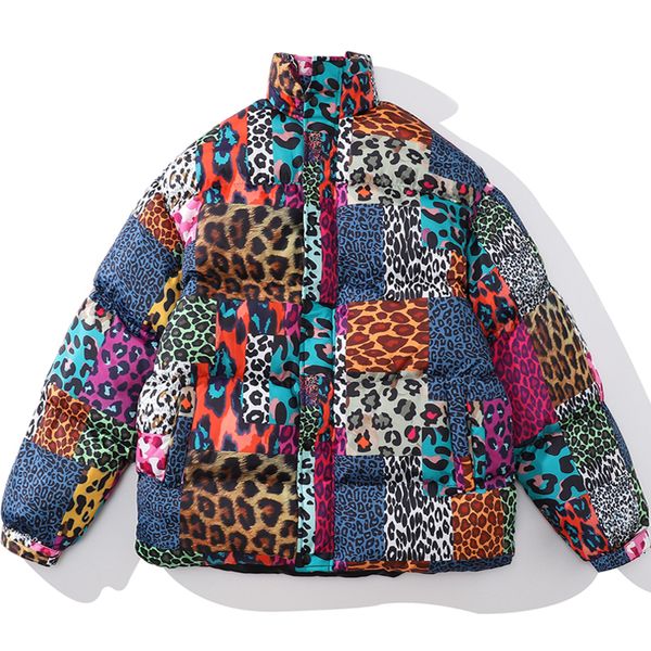 men's down parkas stitching harajuku men puffer parka leopard color mixing printing warm jacket thicken outerwear fashion streetwear m, Black
men's down parkas stitching harajuku men puffer parka leopard color mixing printing warm jacket thicken outerwear fashion streetwear m, Black