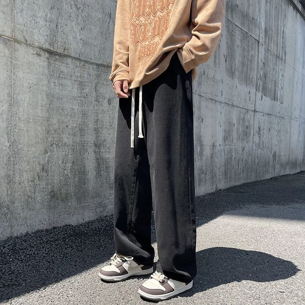 men's jeans autumn men black baggy korean fashion vintage denim wide leg pants male elastic waist design streetwear trousers 220927, Blue
men's jeans autumn men black baggy korean fashion vintage denim wide leg pants male elastic waist design streetwear trousers 220927, Blue