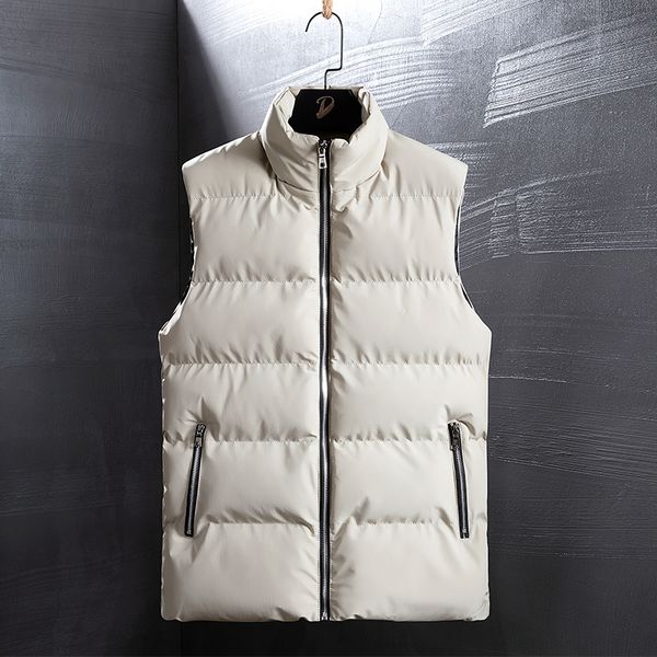 men s vests brand cotton fashion zipper stand collar down male outwear big size sleeveless winter jacket 220926, Black;white
men s vests brand cotton fashion zipper stand collar down male outwear big size sleeveless winter jacket 220926, Black;white