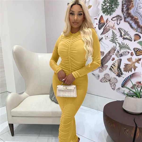 casual dresses wjfzqm bodycon ruched long maxi dress women long sleeve o neck night club party tight dress pleated autumn ladies dresses t22, Black;gray
casual dresses wjfzqm bodycon ruched long maxi dress women long sleeve o neck night club party tight dress pleated autumn ladies dresses t22, Black;gray