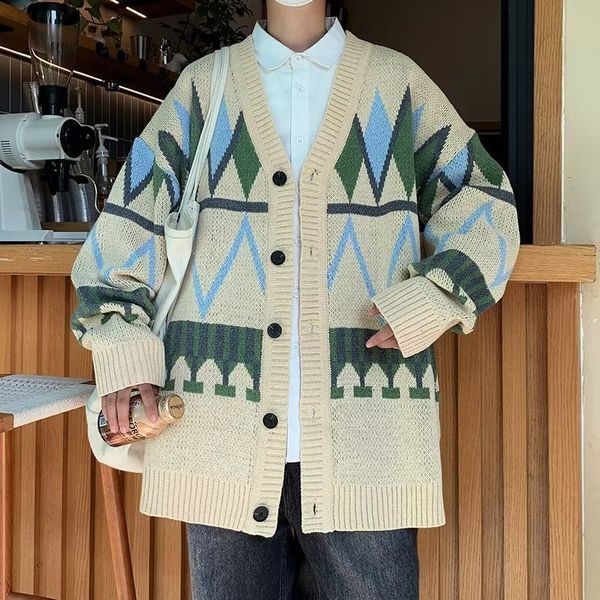 men's sweaters brand fashion v neck knitted men cardigan korean casual coats jacket japanese trendy oversized loose mens cloth 220927, White;black
men's sweaters brand fashion v neck knitted men cardigan korean casual coats jacket japanese trendy oversized loose mens cloth 220927, White;black